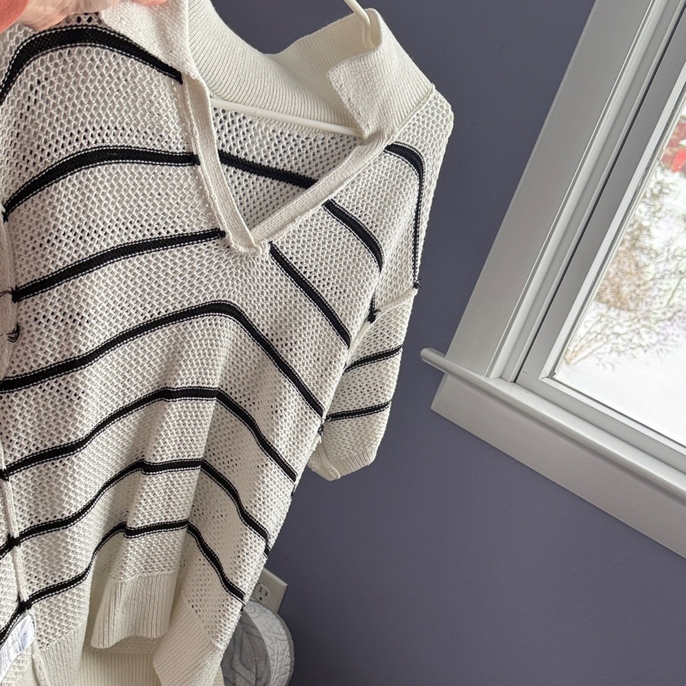 Striped V-Neck Sweater